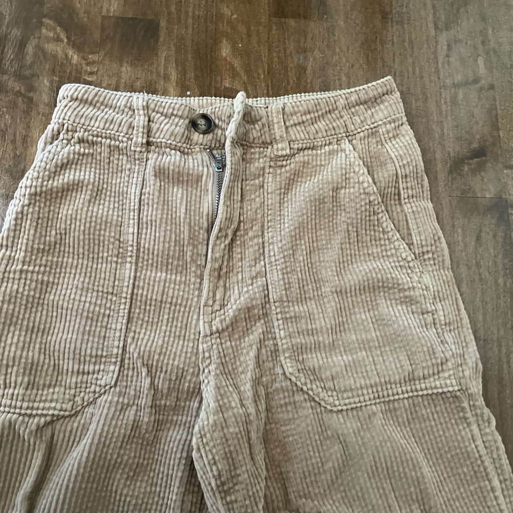 Glassons Women's Beige Corduroy Wide Leg Pants - Picture 2 of 6